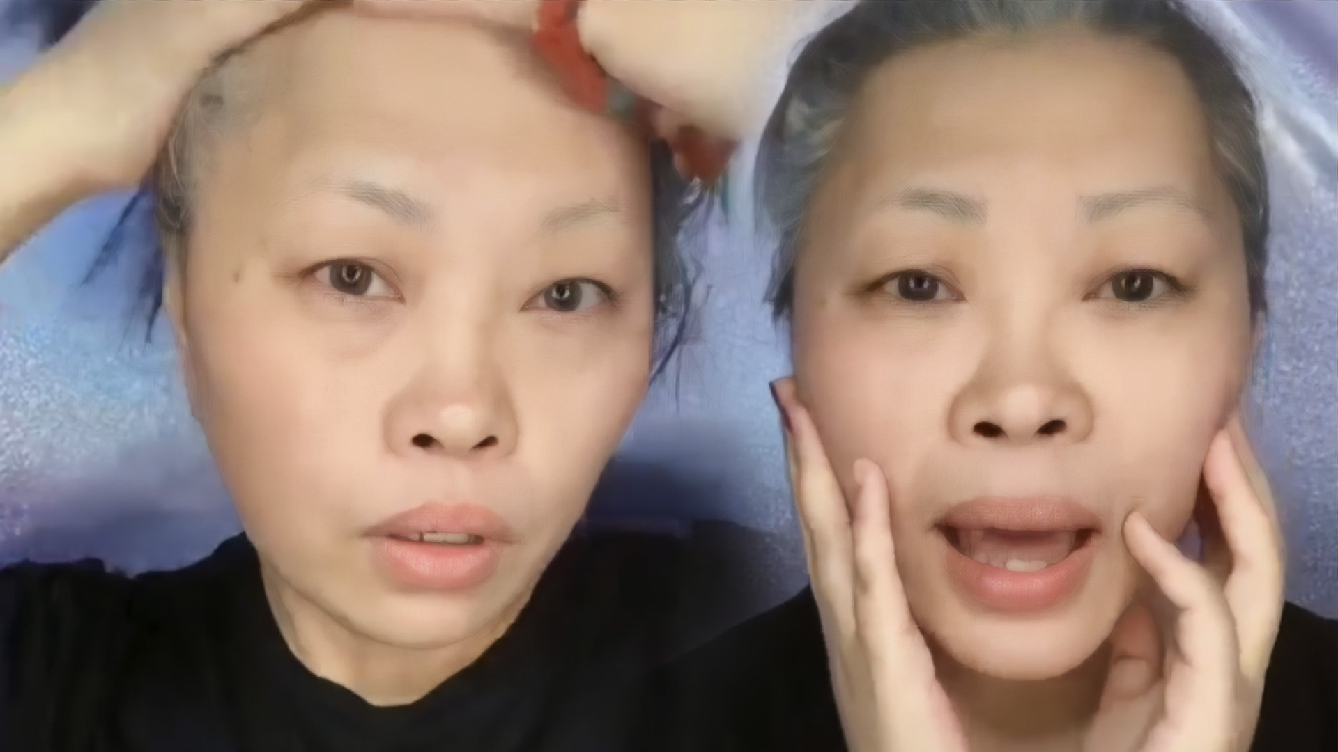 Зрелая азиатка показала перевоплощение в молодую девушку при помощи макияжа